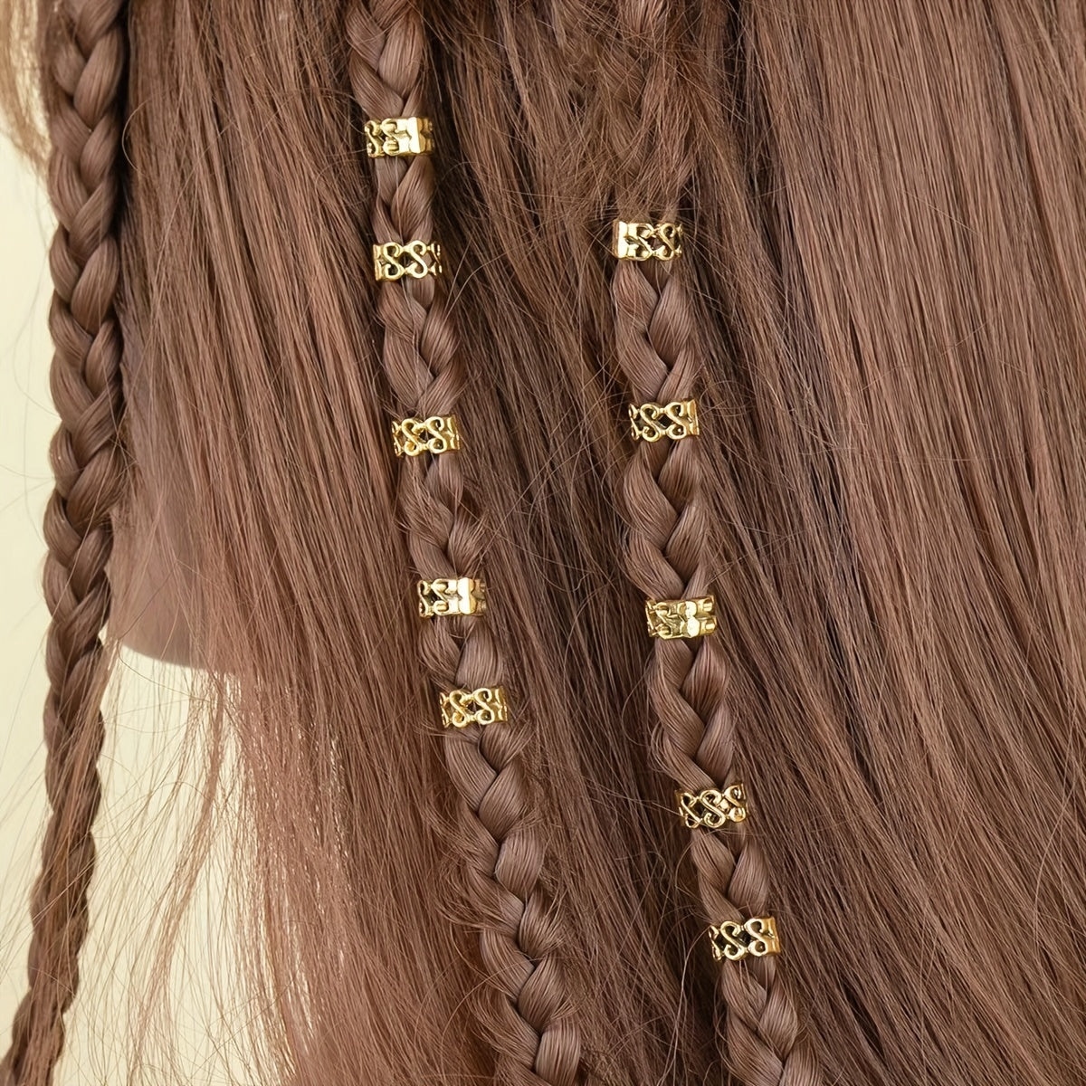10pcs Vintage Style Hair Rings for Braiding Hair