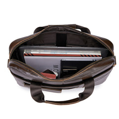Vintage Leather Men's Bag Top Layer Cowhide Handbag Men's Briefcase