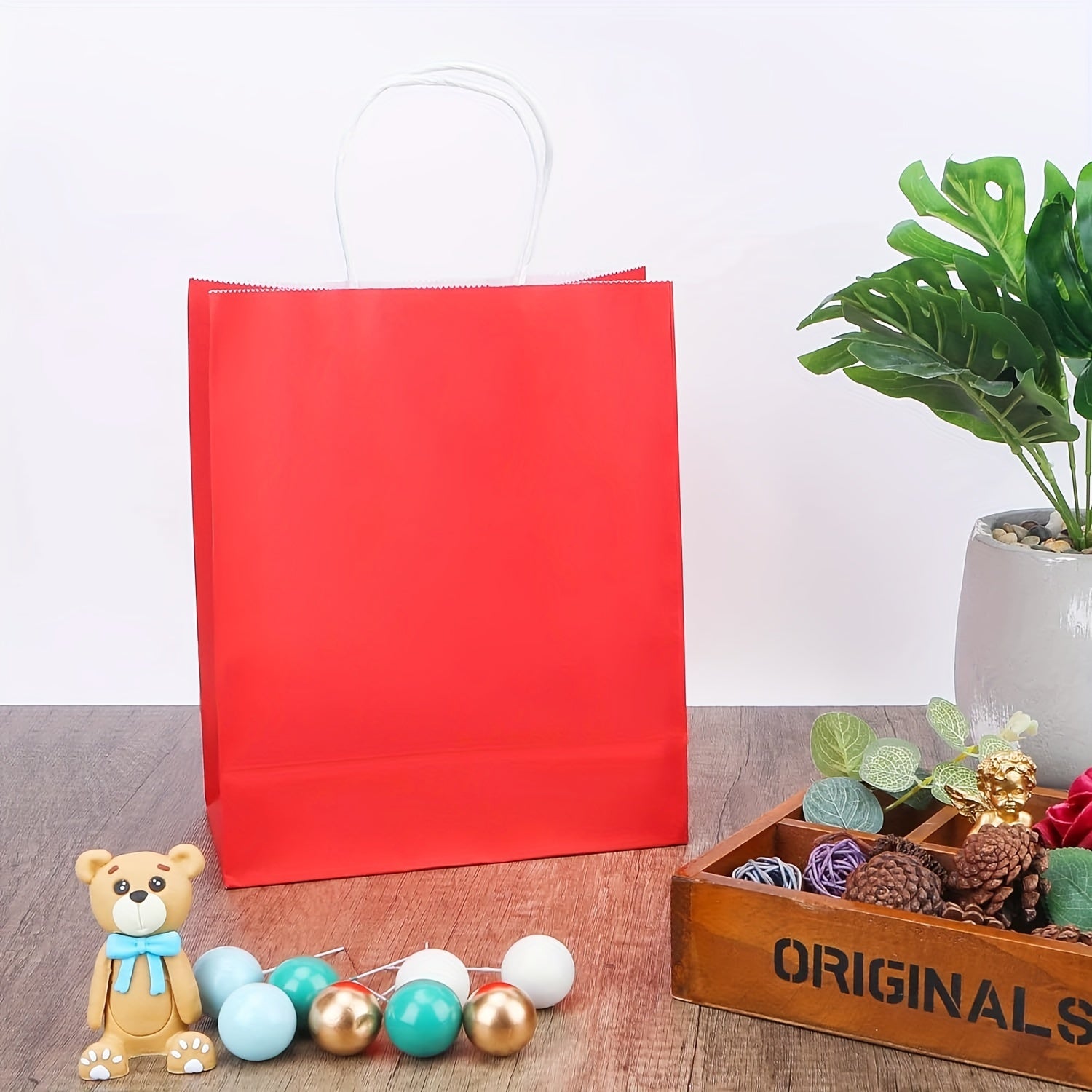 24 Purple Gift Bags with Handles - Small Paper Bags for Kids Birthday Party Favo