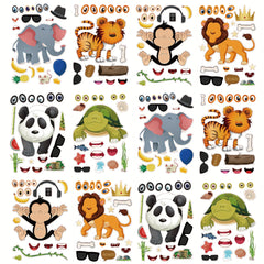 Zoo Animal DIY Stickers Set - Cartoon Puzzle Decoration