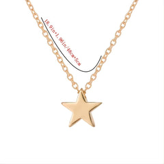 Golden Silver Star Pendant Alloy Necklace