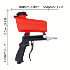 Portable Gravity Sandblasting Gun 90psi Red Rust Removal Sandblasting Machine