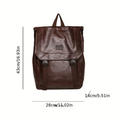Vintage Stylish Backpack Soft Retro Versatile Travel Knapsack