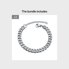 Men's Titanium Cuban Bracelet Chain Jewelry