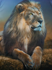 Men's Lion Print Short Sleeve T Shirt - Spring Summer