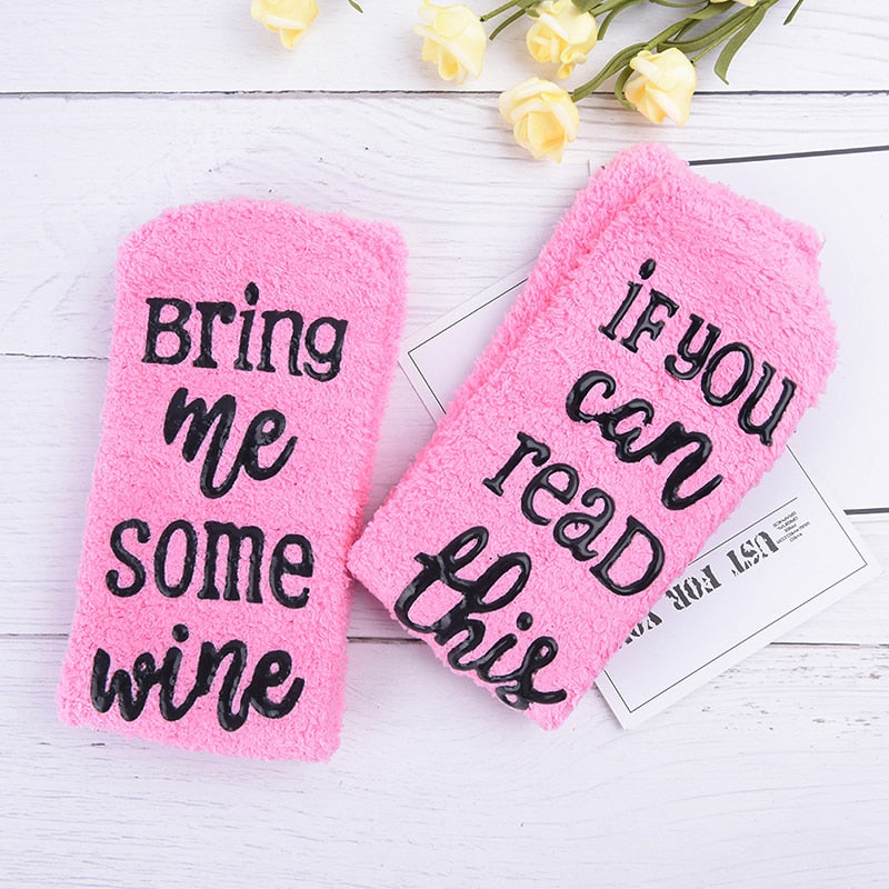 Warm & Fuzzy Coral Fleece Mid Tube Socks