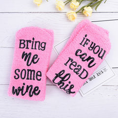 Warm & Fuzzy Coral Fleece Mid Tube Socks