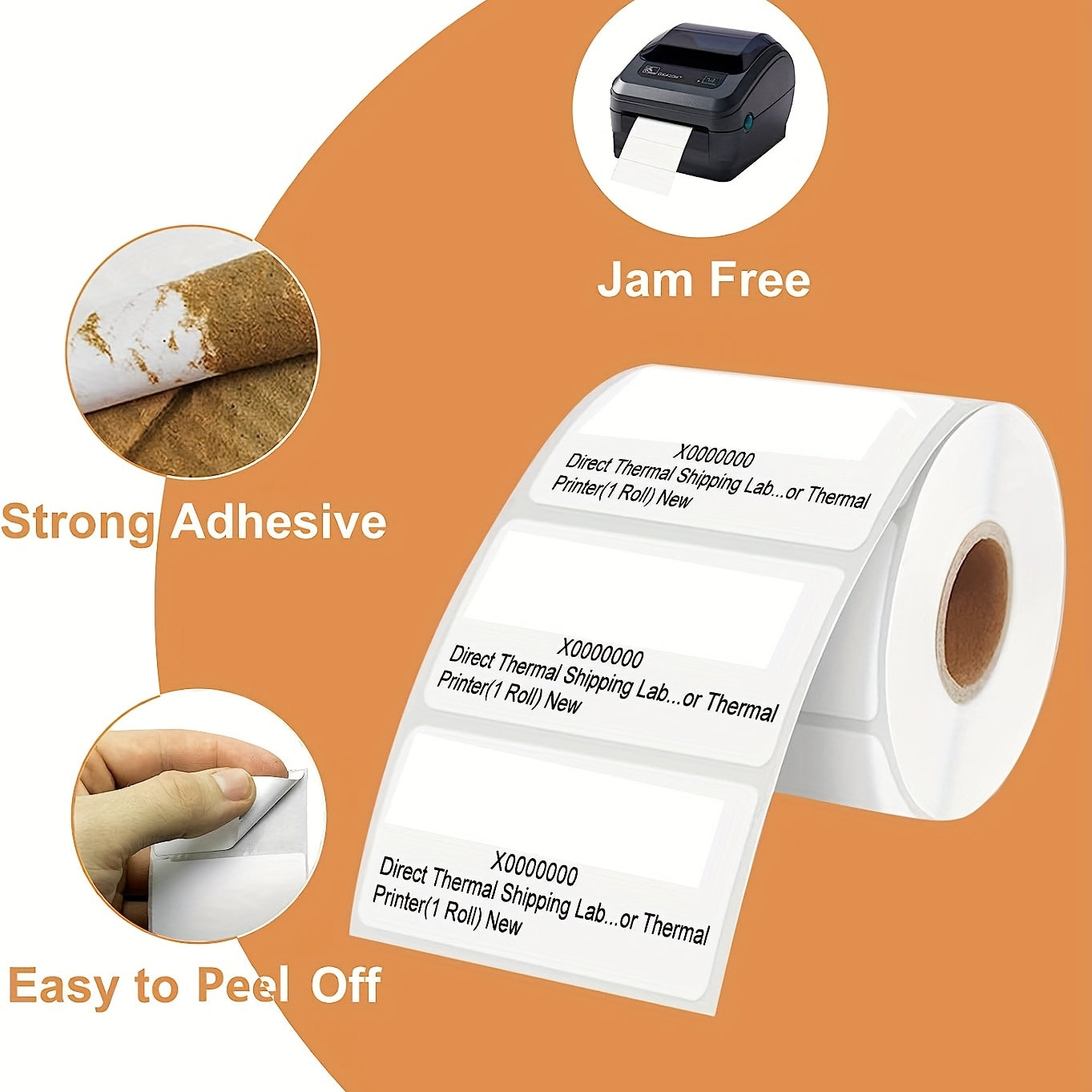 Heat Sensitive Adhesive Label Paper Small Roll Core Portable Handheld Printer