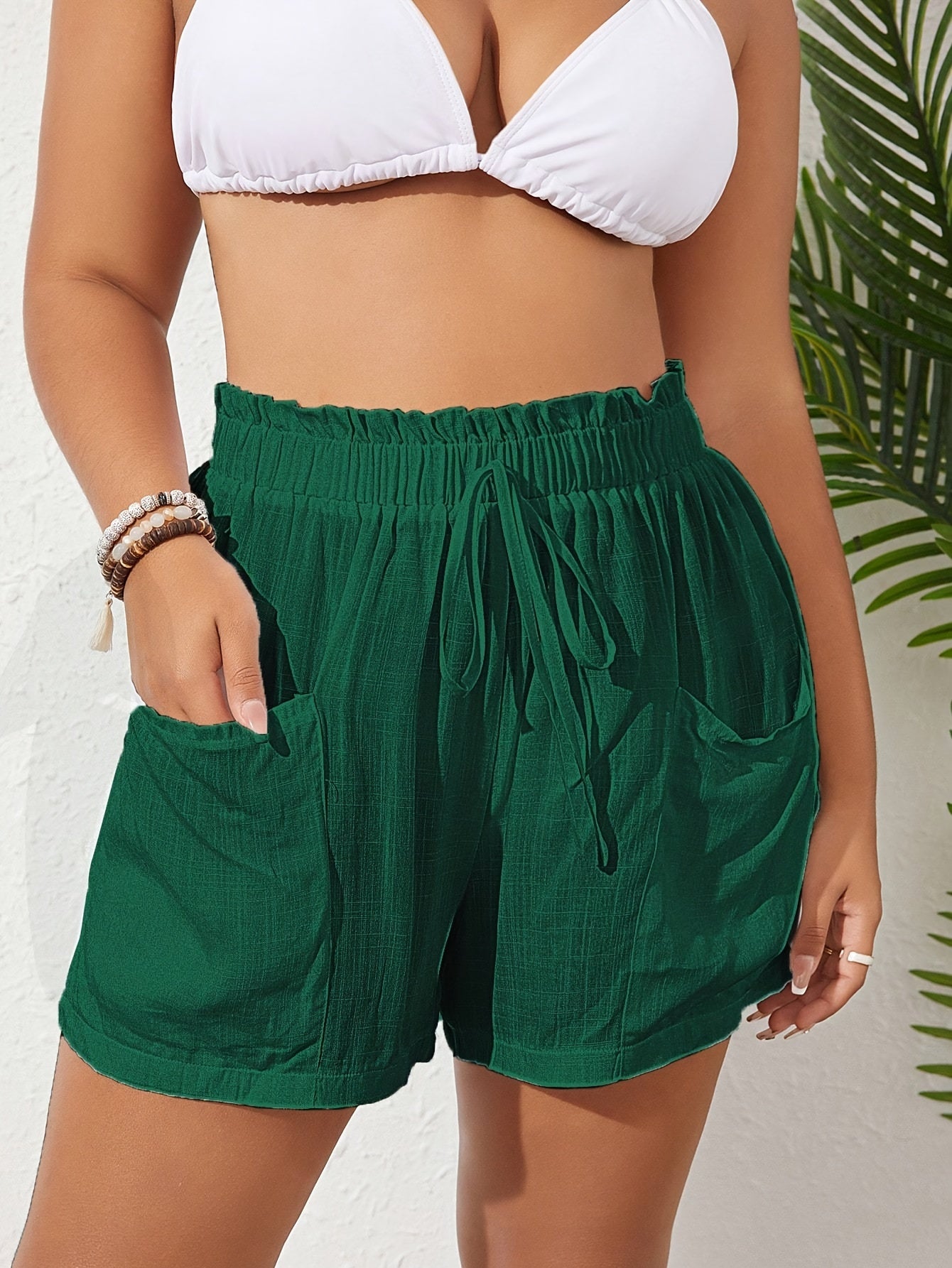  Paperbag Waist Wide Leg Shorts