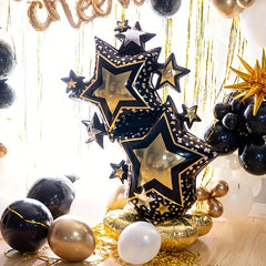 6 Cm 3D Starlight Aluminum Film Balloon Single Party Birthday Decoration