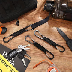 Outdoor Umbrella Rope Braided Double end Buckle Backpack Key Hanging Carabiner