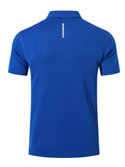 Men's Vintage Polo Shirt Casual Button Up Polo Shirt