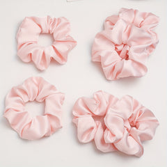 6pcs Women Scrunchies Hair Tie Style Solid Hair Ring For Ponytail Holder