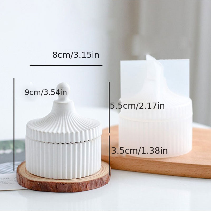 Round Concrete Jewelry Mold Resin Storage Silicone Mold