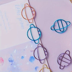 Paper Clip Creative Bookmark Metal Cartoon Pin Journal Clip Stationery