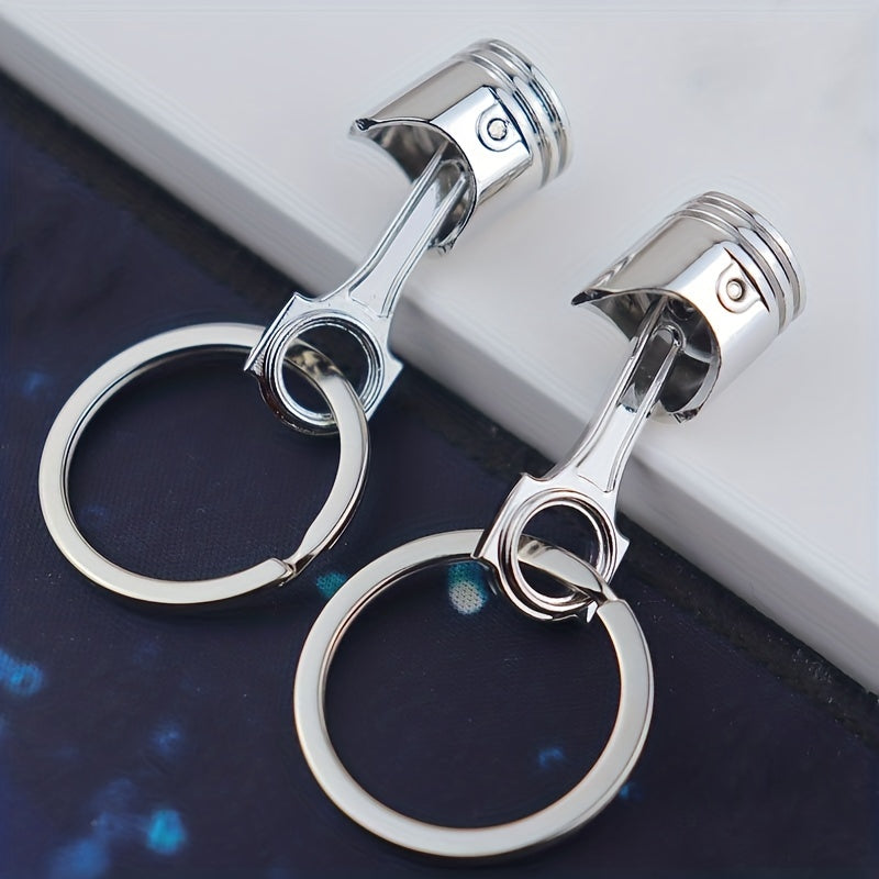 Engine Piston Keychain For Men Car Modified Metal Keychain Pendant Motorcycle