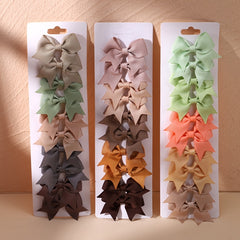 10pcs Candy Bowknot Hair Clips for Baby Girls