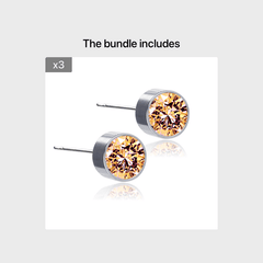 Men's Stainless Steel Drill Ear Pins Ear Cuffs Earrings