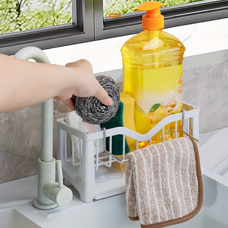 Kitchen Rag Rack Storage Rack Countertop Dishwashing Cloth Drain Rack