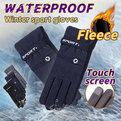 Winter Fleece Lined Warm Gloves Anti Slip Waterproof Touch Screen Gloves