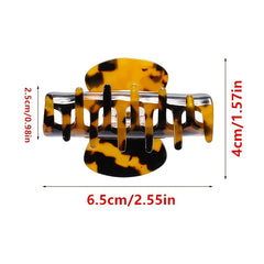 Plaid Hair Claw Clip Acetic Acid Tortoiseshell Non Slip Strong Grip