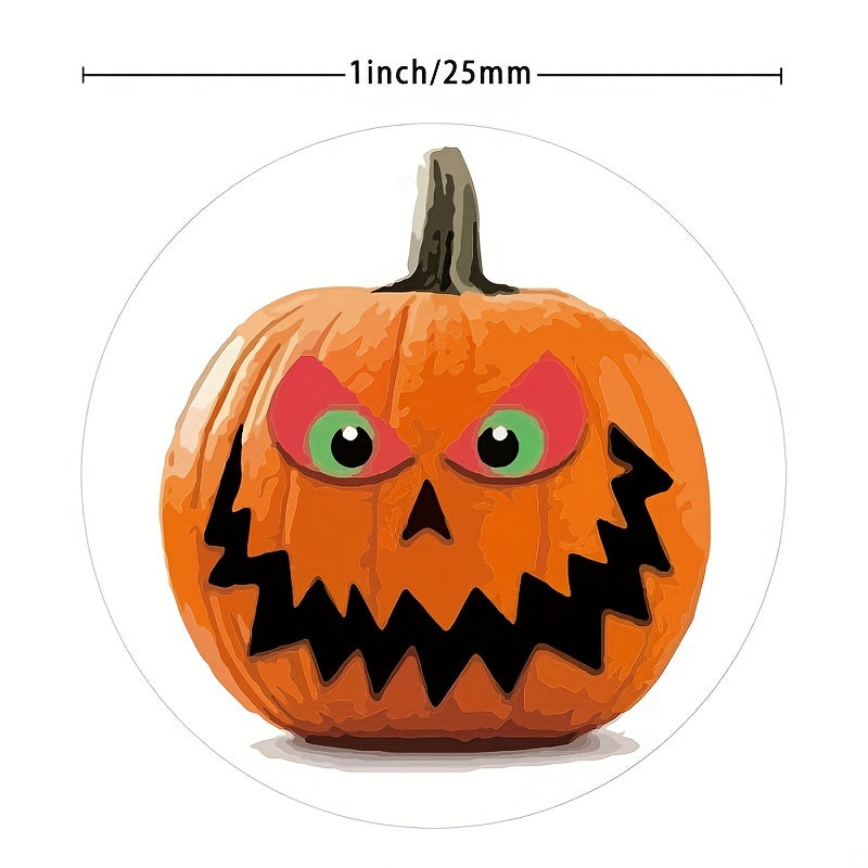 500 Halloween Emoticons Happy Animals Stickers Rolls