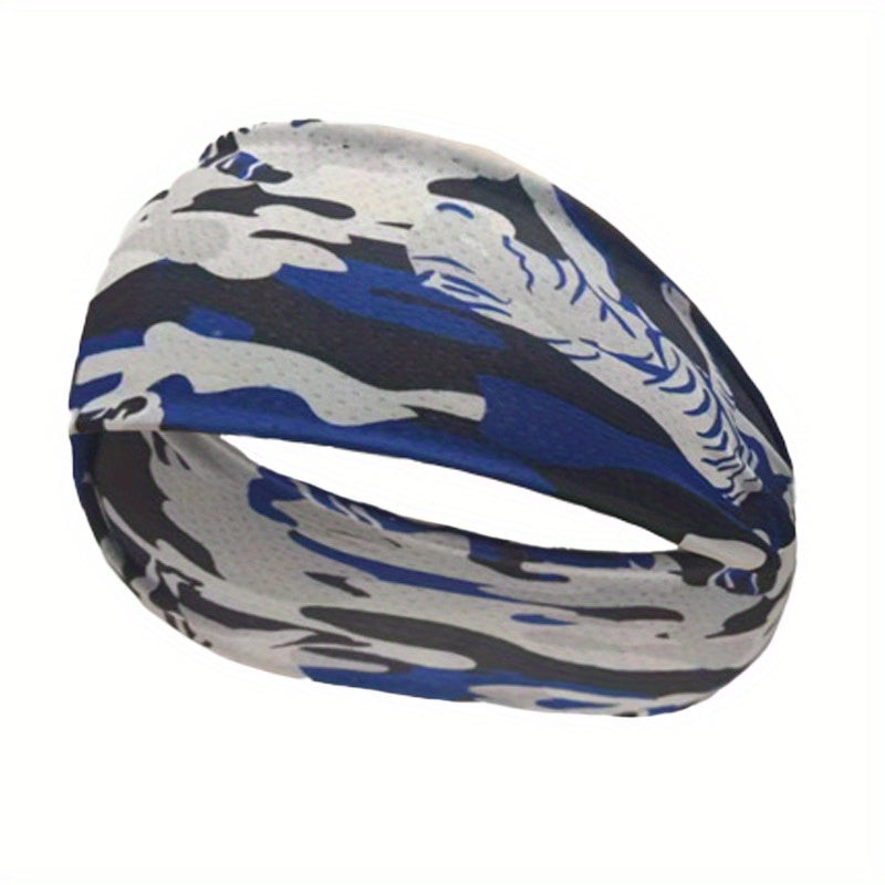 Men's Ice Silk Sports Headband Camouflage Elastic Breathable