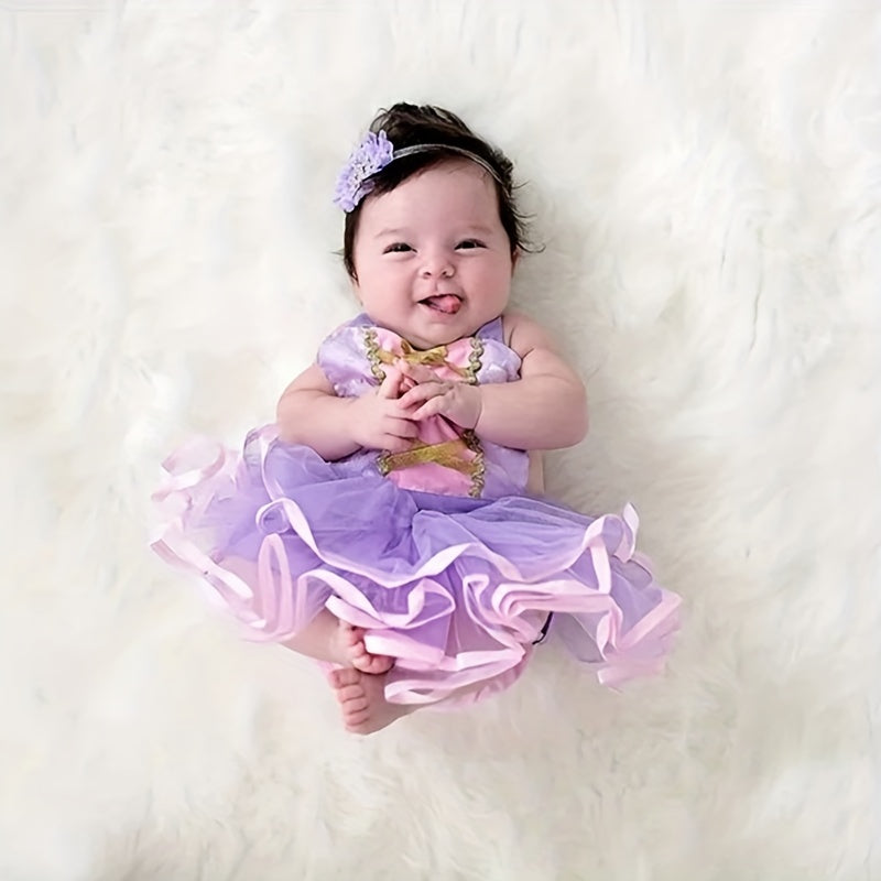 Tutu Skirt & Flower Headband Set for Newborn Baby Girls & Toddlers