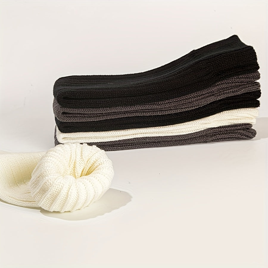 Soft Solid Leg Warmers All match Socks Women's Stockings