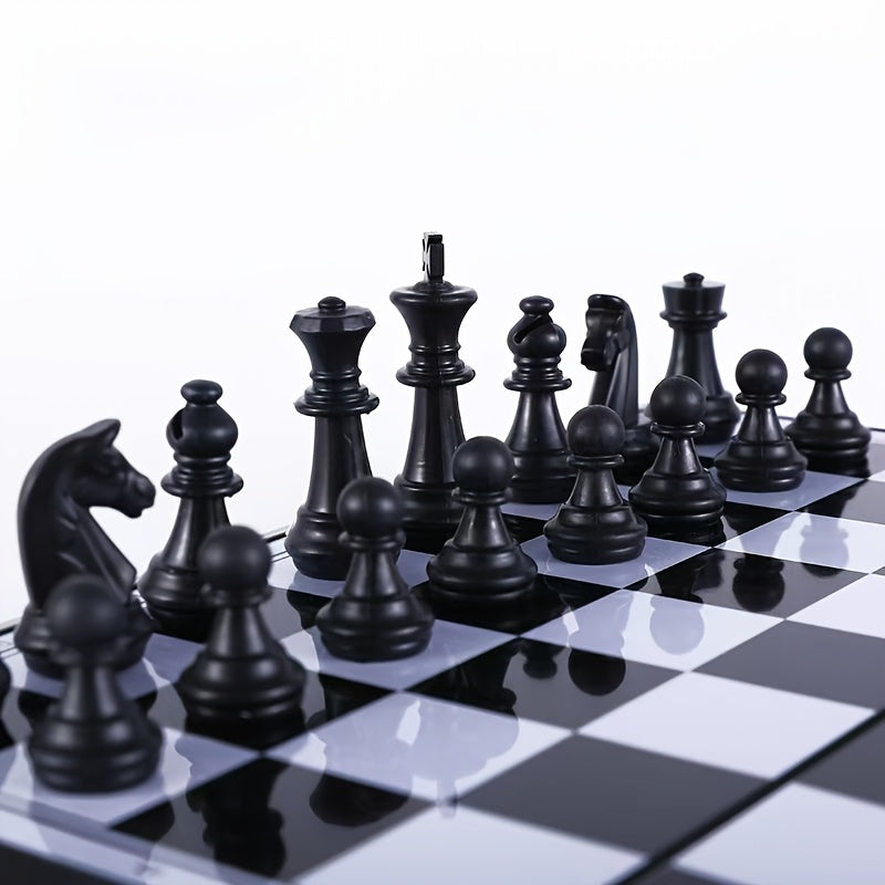 Magnetic Mini Portable Chess Set - Easy Storage Folding Board