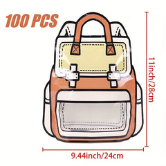 School Bag Shaped Ziplock Bag With Window, Fun Back To School Packaging