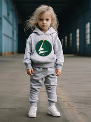 OERYUI Casual Christmas Tree Print Outfits 2pcs Girls Hoodies Jogger Pants Set