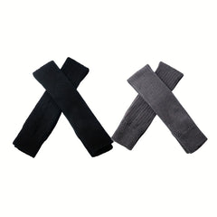 2 Pairs Knitted Thigh High Warm Socks Women's Stockings & Hosiery