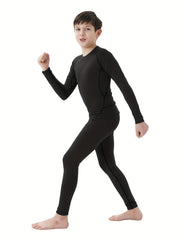 Boys 2PCS Set Long Sleeve T-shirt & Pants Suit Kids Sports Clothes