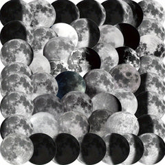 50pcs Moon Phase Series Graffiti Stickers for Motorcycles Laptops Desktops