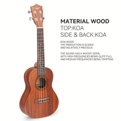 Camwood UKULELE Koa Wood 21 23 66 04 Cm Professional Beginners