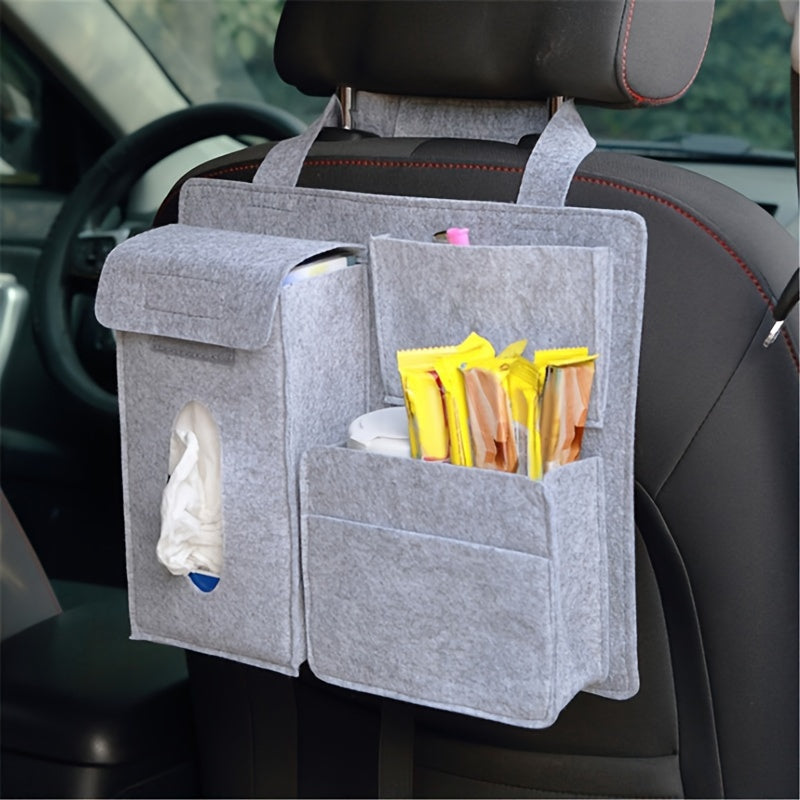 Car Back Seat Storage Bag Felt Organizer Tissue Holder Car Accessories