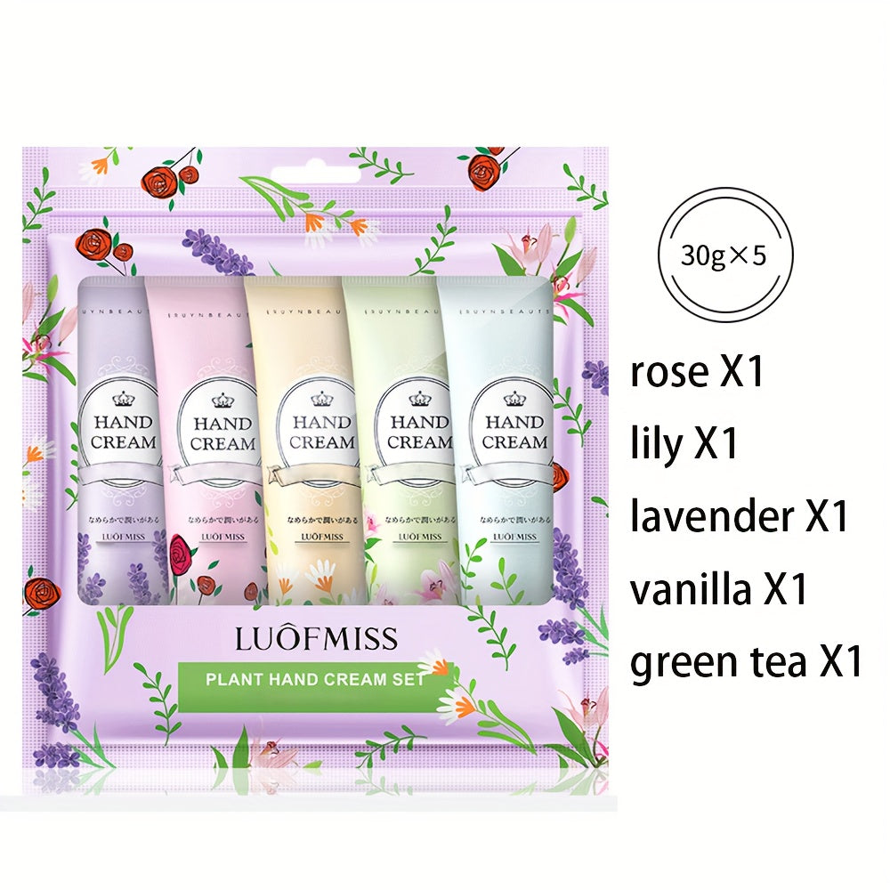 Fragrance Hand Cream Set - Moisturizing & Nourishing, Reduces Dry Hands