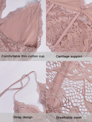  Lace Halter Neck Sexy Bra Women's Cami Tops