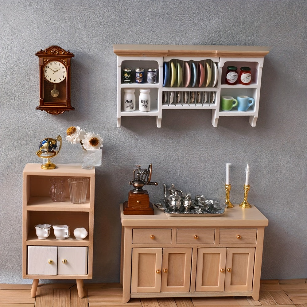 Dollhouse Wall Cabinet Hanging Cabinet Storage Toy House Furniture