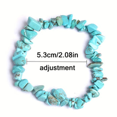 Natural Stone Bracelet Crystal Healing Chip Chain Bracelets Gemstone Polished