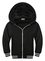 Boys Warm Hooded Sweatshirt with Zip Up Pockets
