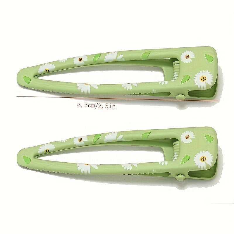 10pcs Floral Hair Clips for Girls No Slip Snap Clips Girls Hair Accessories