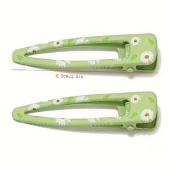10pcs Floral Hair Clips for Girls No Slip Snap Clips Girls Hair Accessories