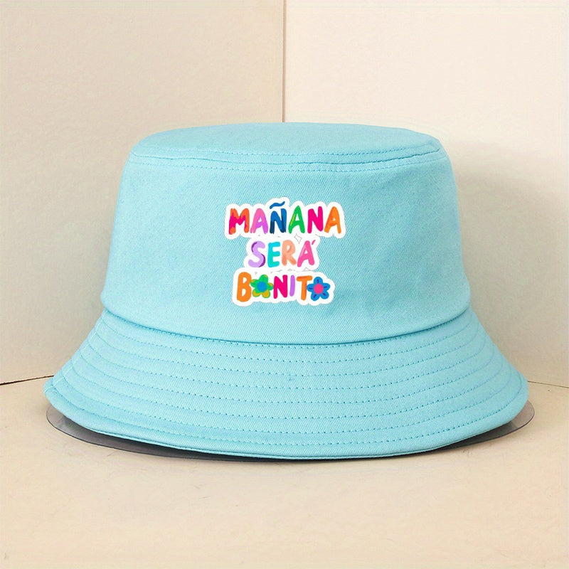 Candy Bucket Hat Letter Print Casual Basin Hat Unisex Lightweight Fisherman Cap