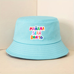 Candy Bucket Hat Letter Print Casual Basin Hat Unisex Lightweight Fisherman Cap
