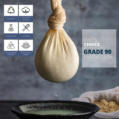 3pcs Cheesecloth 90 Unbleached & Reusable Ultra Fine Cheese Cloth