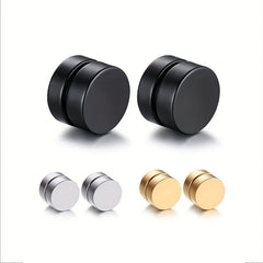 Men's Stainless Steel Magnetic Ear Clip Earrings
