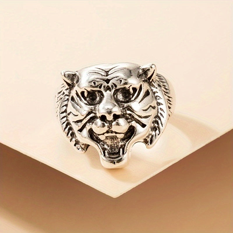 Lion Head Band Ring Hip Hop Style Jewelry