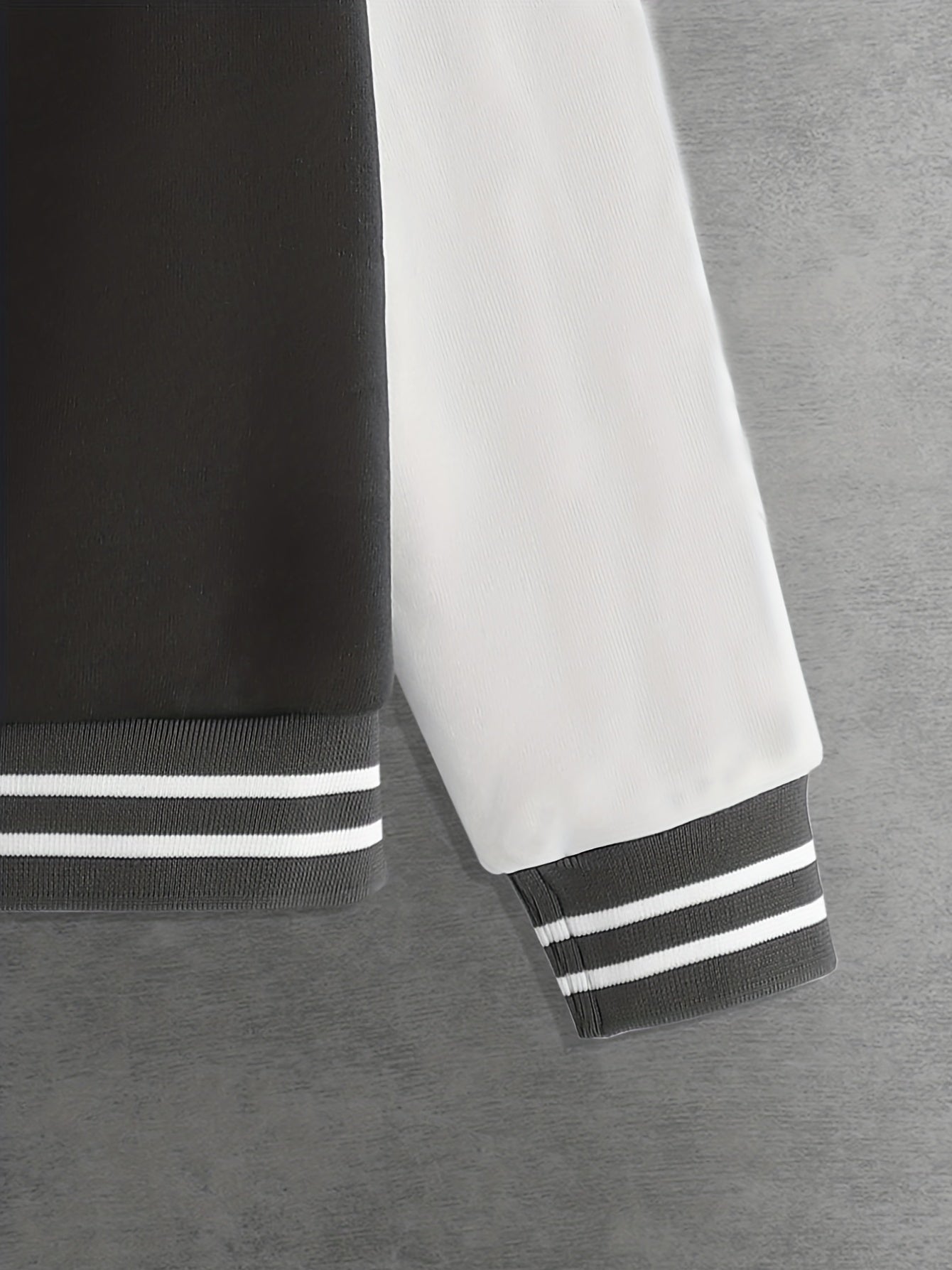 Boys Varsity Jacket Baseball Collar Letter Graphic Drop Shoulder